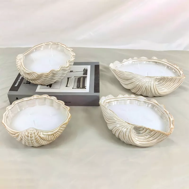 সিরামিক সীশেল মোমবাতি ধারক