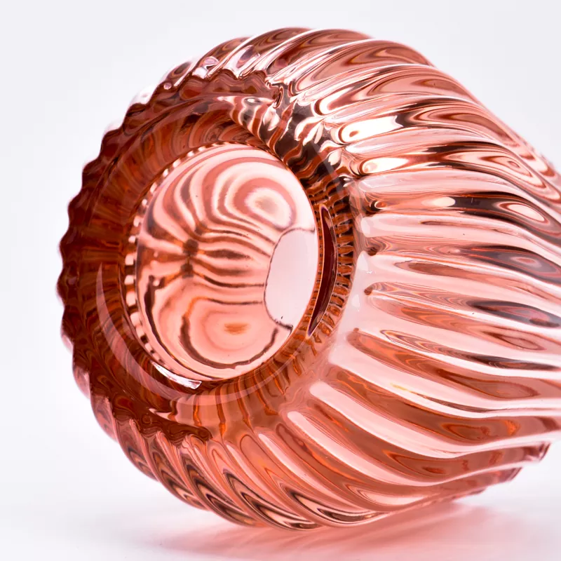 Colorful Striped Glass Candle Holder Colorful Striped Glass Candle Holder
